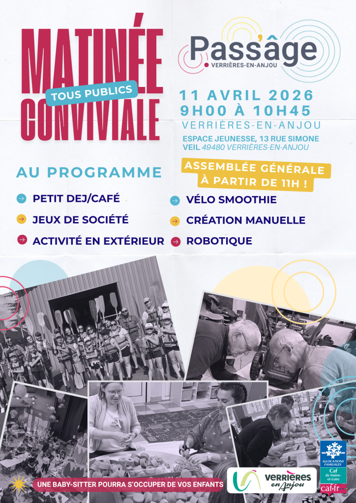 matinée conviviale verrieres en Anjou passage